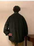 Wiaofellas New Jackets American Vintage High Street Zipper Jacket Men Autumn Winter Casual Male Oversize Loose Patchwork Corduroy Coat