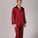 Wiaofellas Men's Striped Rayon Pajama Sets Silk Sleepwear Homenwear Male Modern Style Soft Comfortable Satin Nightwear Clothes
