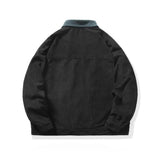 Wiaofellas New Jackets American Vintage High Street Zipper Jacket Men Autumn Winter Casual Male Oversize Loose Patchwork Corduroy Coat