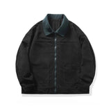 Wiaofellas New Jackets American Vintage High Street Zipper Jacket Men Autumn Winter Casual Male Oversize Loose Patchwork Corduroy Coat