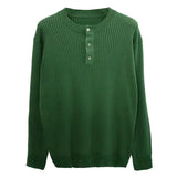 Wiaofellas New Men's Sweater Autumn Loose Fashion Brand Solid Color Knitted Shirt Men's Korean Version Trend Handsome Casual Top