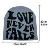 1pc Y2K Knitted Jacquard Letter LOVE Hip-hop Hat For Outdoor Sports To Keep Warm