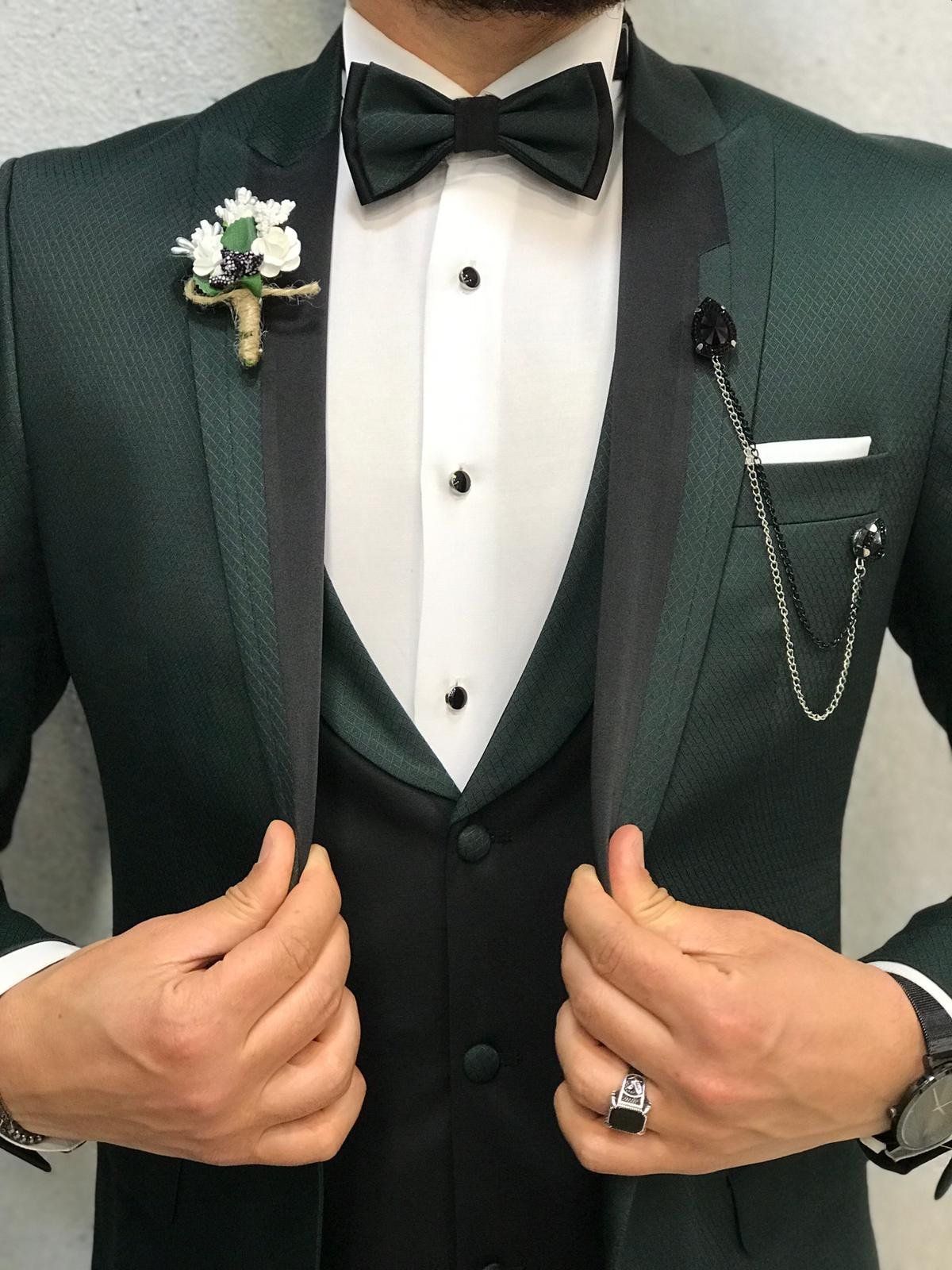 Wiaofellas Black Men Suits For Wedding Bridegroom Formal Tuxedos Masculino Groom Casual Three Pieces (Jacket+Pant+Vest) Conjuntos De Chaque