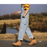 Wiaofellas Men Harajuku Y2k Hip Hop Denim Jumpsuits Mens Streetwear Vintage Causal Rompers Male Jeans Korean Fashion Overall 2XL