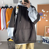 Wiaofellas Autumn Hoodies Men's Fashion Contrast Color Casual Hooded Sweatshirt Men Streetwear Hip-hop Loose Pullover Hoodie Mens M-5XL