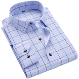 Wiaofellas Men's Long Sleeve Printed Casual Shirt Fashion Trun-down Collar Wedding Party Shirts Soft Hawaiian Holiday Summer Shirt