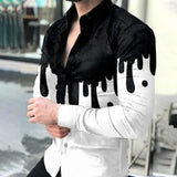 Wiaofellas Spring Autumn Men printed Shirts Turn-down Collar Buttoned Shirt Men's Casual Long Sleeve social shirt Tops Men's clothing