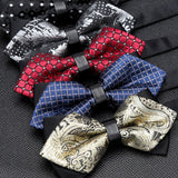 Wiaofellas Mens Bowtie Quality Sale Necktie Fashion Formal Luxury Wedding Butterfly Cravat Ties for Men Shirt Business Gifts Accessories