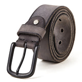 Wiaofellas 100% original leather men's belt matte metal pin buckle soft tough leather belt for men without interlayer male belt