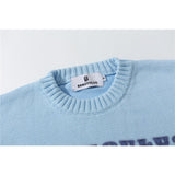 Wiaofellas Knitted Sweater Men Hip Hop Abstract Portrait Pattern Oversized Pullover Women Autumn Street Harajuku Cotton Warm Sweater Unisex