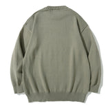 Wiaofellas Knitted Sweater Men Hip Hop Abstract Portrait Pattern Oversized Pullover Women Autumn Street Harajuku Cotton Warm Sweater Unisex