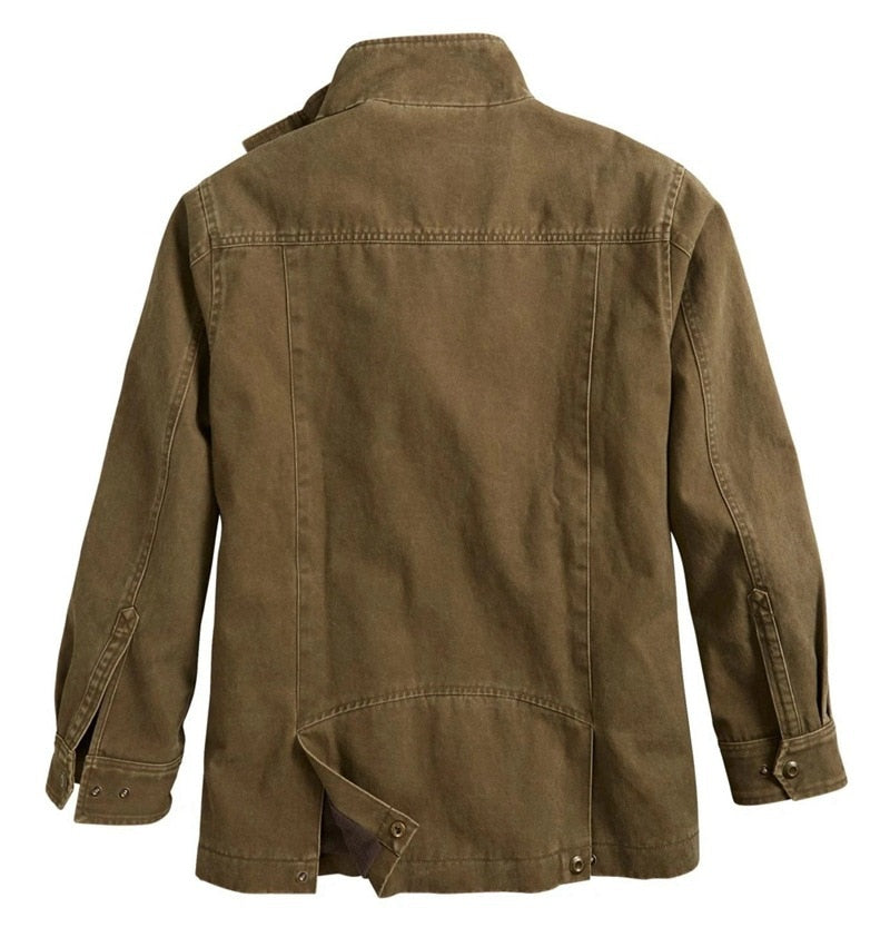 Wiaofellas Autumn Casual Streetwear Overcoat Jacket 5XL Men Military Long Sleeve Stand Collar Zipper Autumn Jackets Coats Men's Clothing