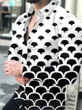 Wiaofellas Spring Autumn Men printed Shirts Turn-down Collar Buttoned Shirt Men's Casual Long Sleeve social shirt Tops Men's clothing
