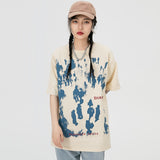 Wiaofellas Summer Men Short Sleeve Tshirts Streetwear Harajuku Casual Cotton Loose Tops Tees 2023 New Hip Hop People Shadow Print T Shirts