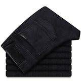 Wiaofellas 6 Color Men's Thick Corduroy Casual Pants 2023 Winter New Style Business Fashion Stretch Regular Fit Trousers Male Brand Clothes