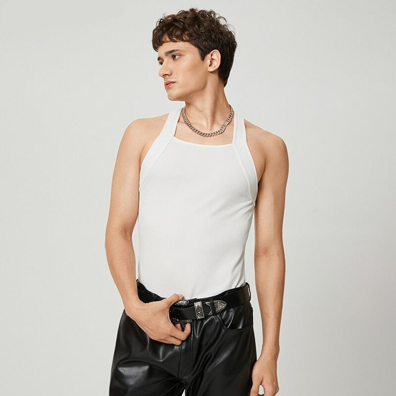 Wiaofellas 2023 Fashion Men Tank Tops Solid Color O-neck Streetwear Skinny Vacation Casual Vests Sleeveless Party Men Clothes 5XL INCERUN 7