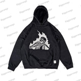 Wiaofellas Print Harajuku Street Embroidery Y2K American Retro Comic  Loose Hooded Sweater Loose Autumn Trend Sweater Couple Jacket