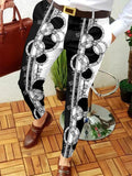 Wiaofellas Men Business Casual Trousers Retro Pattern Print Straight Long Pants Mens Spring Autumn Fashion Streetwear Vintage Men Clothing