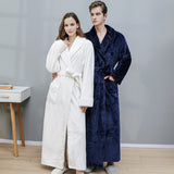 Wiaofellas Female Autumn and Winter Warm Long Coral Velvet Thick Couple Bath Bathrobes Men Women Pajamas Shower Robe Bath Towels For Adults