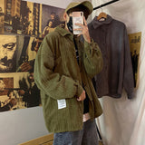 Wiaofellas Autumn Shirts for Mens Manga Designer Clothes Blouses Korean Clothes Button Up retro Shirt Hippie Cardigan Japanese Long Clothes