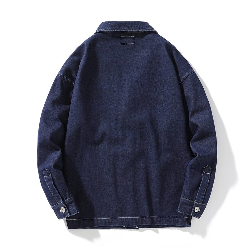 Wiaofellas Men Denim Blazers Jacket Spring New Classic Design Loose Casual Youth Outerwear Fashion Jean Jackets Male Clothing Coat 3XL