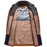 Wiaofellas Men's Woolen Coat Thickened Scarf Collar Jacket Men's Top Trench Coat Men  Winter Jacket Men