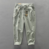Wiaofellas 306 Men Fall Fashion Straight Cargo Pants Japan Style Mid Waist Casual Cotton Multi Pocket Male High Quality Wild Daily Trousers