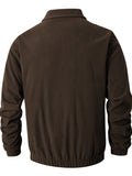 WIAOFELLAS  -  [Thick Corduroy College Style Jacket] Autumn and Winter Men's College Style Jacket in Corduroy, Versatile and Fashionable Top Suitable for Traveling, Parties, Shopping, Thick and Versatile with a Turned-up Coll