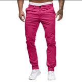 WIAOFELLAS  -  Foreign Trade Autumn New Casual Pants for Men's European and American Style Slim Fit Men's Casual Solid Color Pants