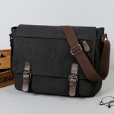 WIAOFELLAS  -  [Large Casual Crossbody Messenger Bag] Retro Canvas Messenger Bag For Men, Large Sling Bag, Casual Crossbody Bag For Hanging Out & Daily Commute, School Bag College Bag