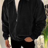WIAOFELLAS  -  [Thick Corduroy College Style Jacket] Autumn and Winter Men's College Style Jacket in Corduroy, Versatile and Fashionable Top Suitable for Traveling, Parties, Shopping, Thick and Versatile with a Turned-up Coll
