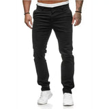 WIAOFELLAS  -  Foreign Trade Autumn New Casual Pants for Men's European and American Style Slim Fit Men's Casual Solid Color Pants