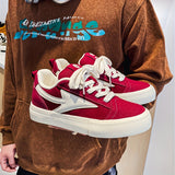 WIAOFELLAS  -  Men'S Vintage Low-Top Skateboard Sneakers, Casual All-Season Sports Canvas Shoes, Solid Color, Round Toe, Lace-Up, Rubber Sole, Faux Insole, Fabric Inner, Ideal for Daily Wear & Outdoor Activities