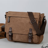 WIAOFELLAS  -  [Large Casual Crossbody Messenger Bag] Retro Canvas Messenger Bag For Men, Large Sling Bag, Casual Crossbody Bag For Hanging Out & Daily Commute, School Bag College Bag
