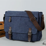 WIAOFELLAS  -  [Large Casual Crossbody Messenger Bag] Retro Canvas Messenger Bag For Men, Large Sling Bag, Casual Crossbody Bag For Hanging Out & Daily Commute, School Bag College Bag