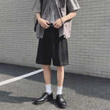 WIAOFELLAS  -  Shorts Men's Ice Silk Quick-drying Large Pants Summer Outer Wear Trendy Five-quarter Pants Suit Pants Loose Casual Suit Pants