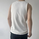 Wiaofellas  -  Mens Casual Sexy Chain Design Vest New Genderless Streetwear Youth Trendy Nightclub Personalized Simple Top Unisex