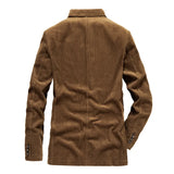 Wiaofellas  -  Corduroy Men's Casual Blazer New Fashion Male Fit Slim Jackets And Coats Men Blazer Outwear Suit Vetement Homme  MY155