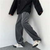 WIAOFELLAS  -  new corduroy pants men's four seasons Korean style trendy wide-leg loose straight casual pants