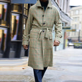 WIAOFELLAS  -  Nice European and American autumn and winter Pop men's long windbreaker over the knee coat