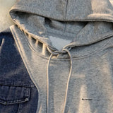 WIAOFELLAS  -  Denim Patchwork Hoodie Men Sweatshirts Spring Autumn Fashion Loose Wild Couple Tops Sudaderas Hombre Vintage Long Sleeve Moletom