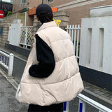 WIAOFELLAS  -  Men Jacket Vest Autumn Winter Fashion Warm Thick Cotton Coats Leisure Streetwear Loose Outerwear Male Sleeveless Vest