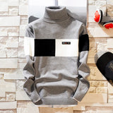 Wiaofellas  -  NEW Autumn New Men's Turtleneck Sweaters Pullover Male Solid Color Slim Fit Turtleneck Sweater Tops Knitted Pullovers M-3XL