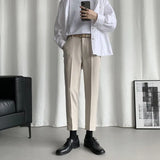 WIAOFELLAS  -  Suit Pants Men Slim Fit Fashion Business Society Black Dress Pants Men Solid Color Suit Pants Men Soffice Formal Trousers