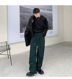 WIAOFELLAS  -  Autumn Korean style Personalized corduroy pants men casual loose wild green corduroy pants for men trousera,size M-XL