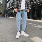 Wiaofellas  -  NEW Jeans Men Male Jeans Mens Men'S Classic Fashions Pants Denim Biker Pant Slim Baggy Straight Trousers Designer