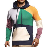 WIAOFELLAS  -  Men's Sweatshirt Color Block Hoodies Pullover Jacket Patchwork Hoodies Men Casual Hoodies Hip Hop Hooded Sweatshirts Autumn