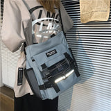 WIAOFELLAS  -  NEW Real Photo Canvas Bag Cute Joker Girl Shoulder Bag Student Class Forest Postman Bag Messenger Bag
