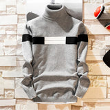 Wiaofellas  -  NEW Autumn New Men's Turtleneck Sweaters Pullover Male Solid Color Slim Fit Turtleneck Sweater Tops Knitted Pullovers M-3XL