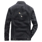 Wiaofellas  -  Denim Jacket Men Embroidery Motorcyle Coat Men's Fashion Streetwear Spring Autumn Male Cowboy Jackets Chaqueta Hombre MY252